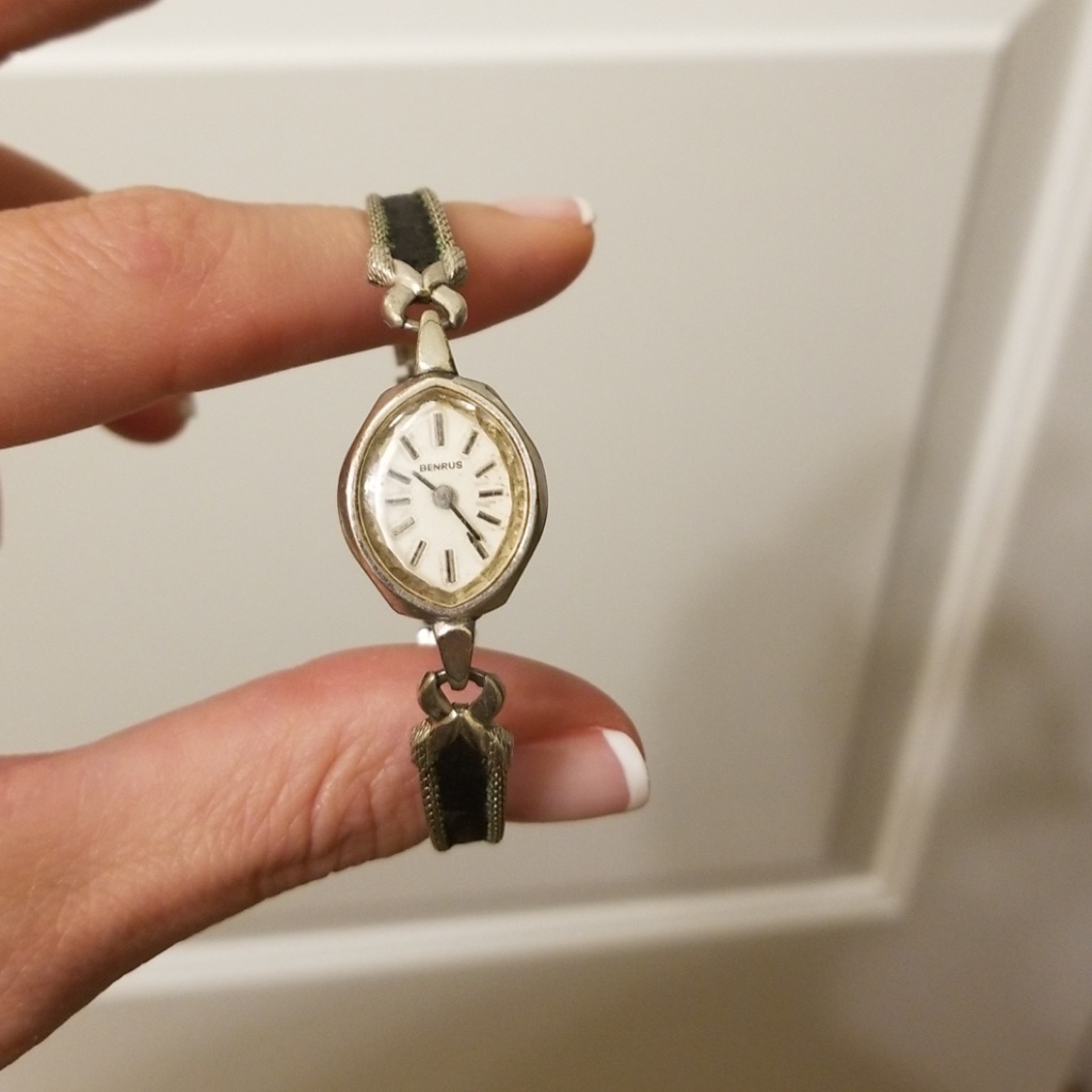 Benrus Vintage Watch Black Silver